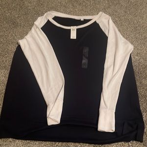 Gap, navy and blue baseball style sweater